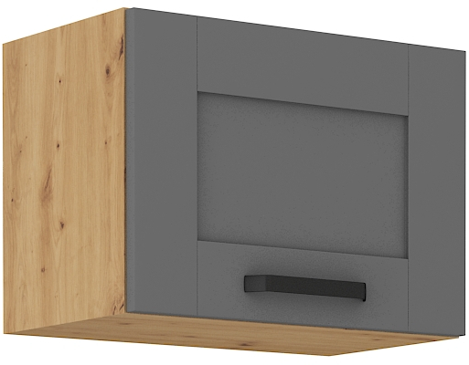 Horní skříňka nad digestoř Luna 50 GU-36 1F Barva korpusu: Dust Grey + Dub artisan
