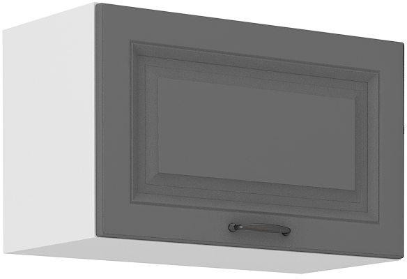 Horní skříňka nad digestoř Stilo 60 GU-36 1F Barva korpusu: Dust Grey + Bílá