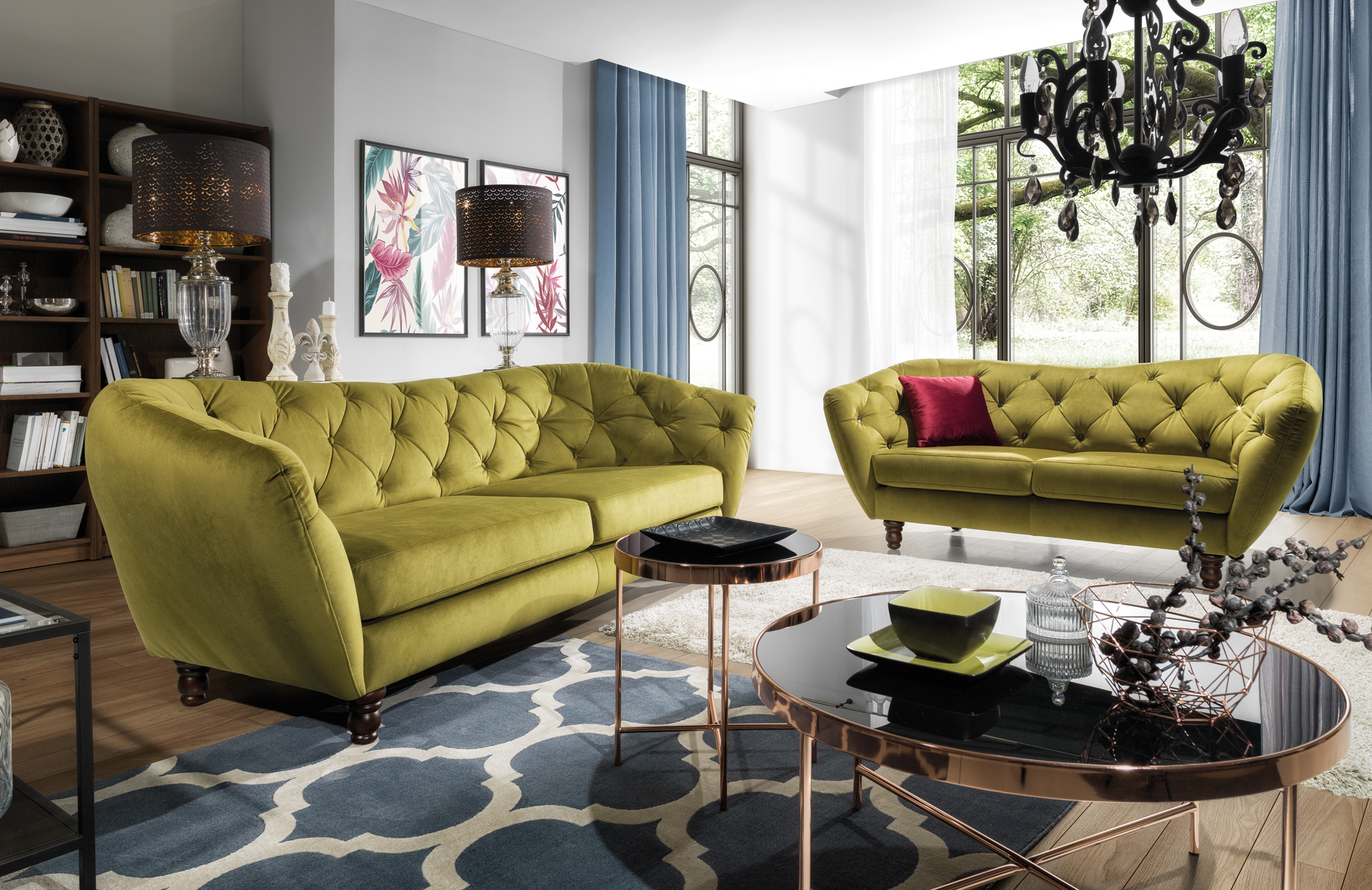 Pohovka Wenecja 3 Nožičky: Nožičky dřevěné - bílé