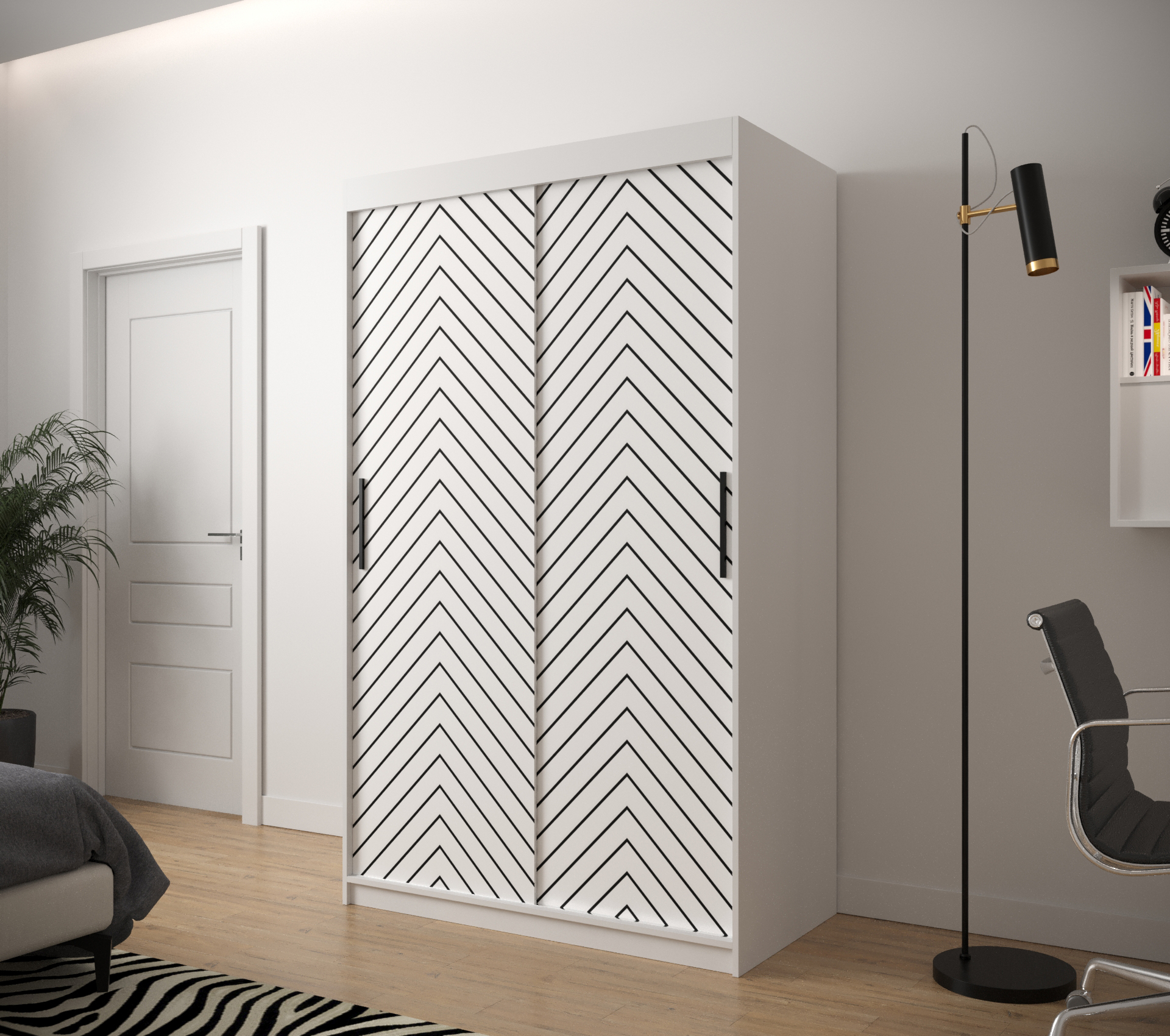Šatní skříň Abi Jodelka 1 Barva korpusu: Bílá Mat