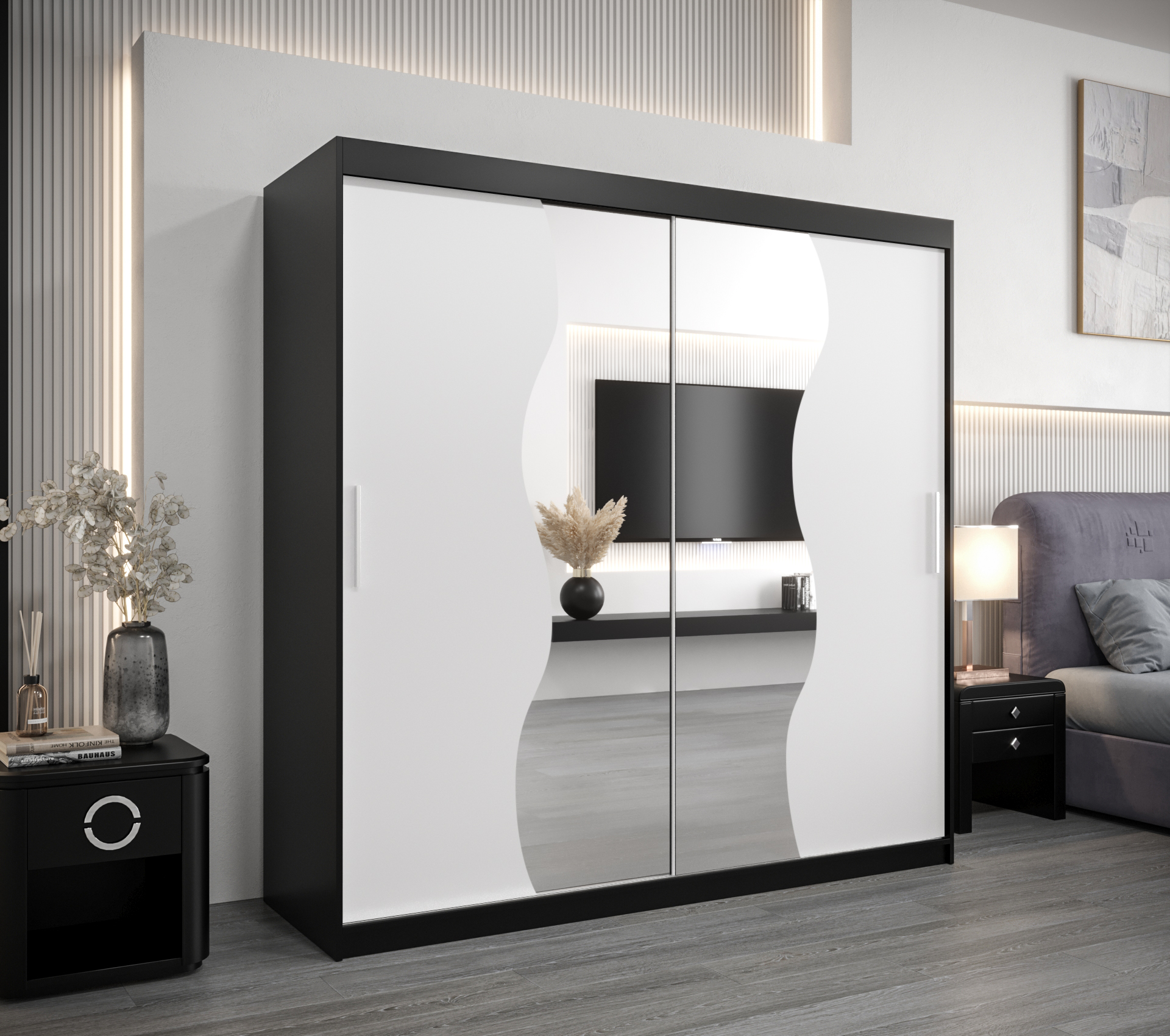 Šatní skříň Abi Mr Dveře: Černá