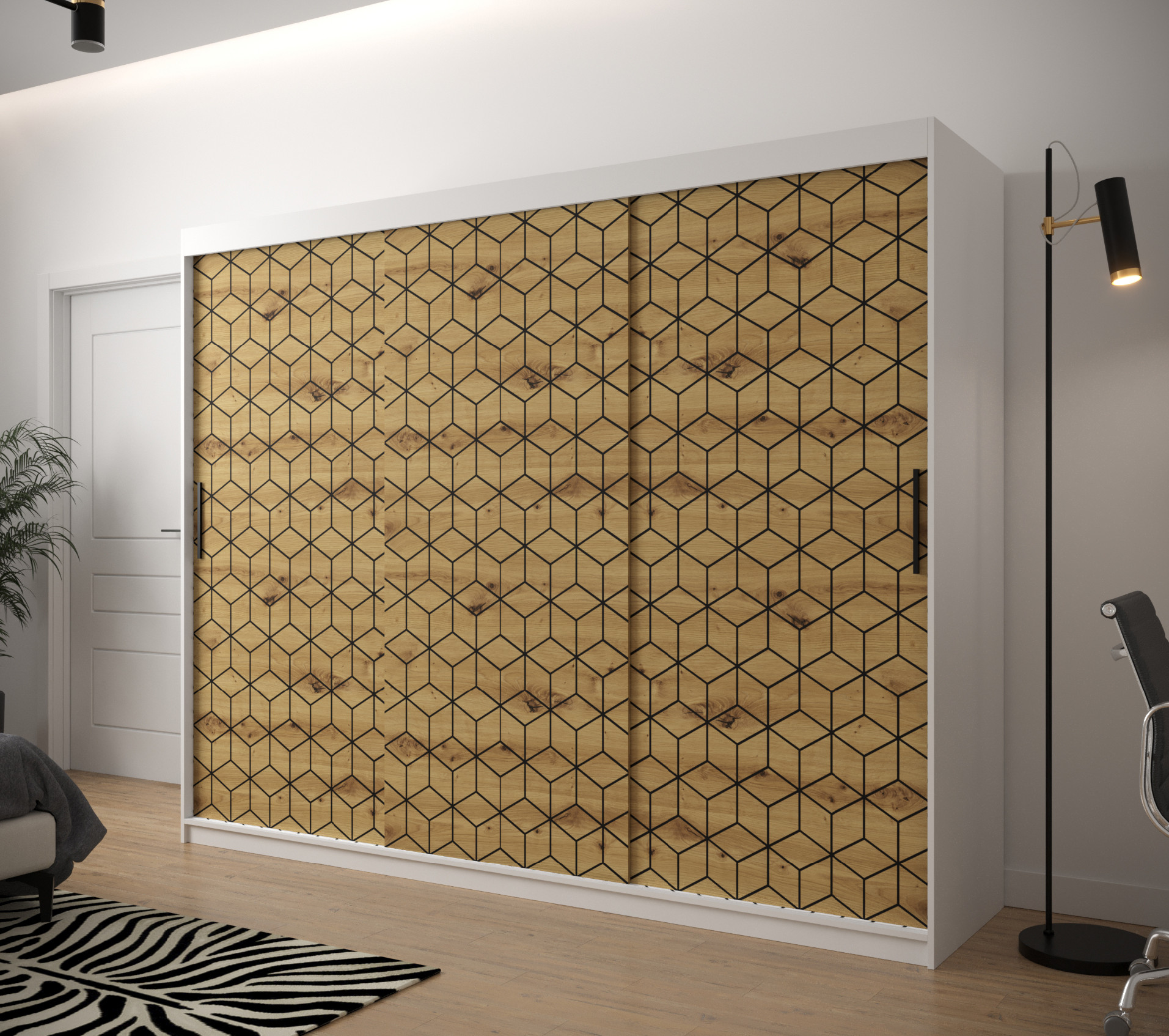 Šatní skříň Abi Plaster 1 Barva korpusu: Bílá Mat