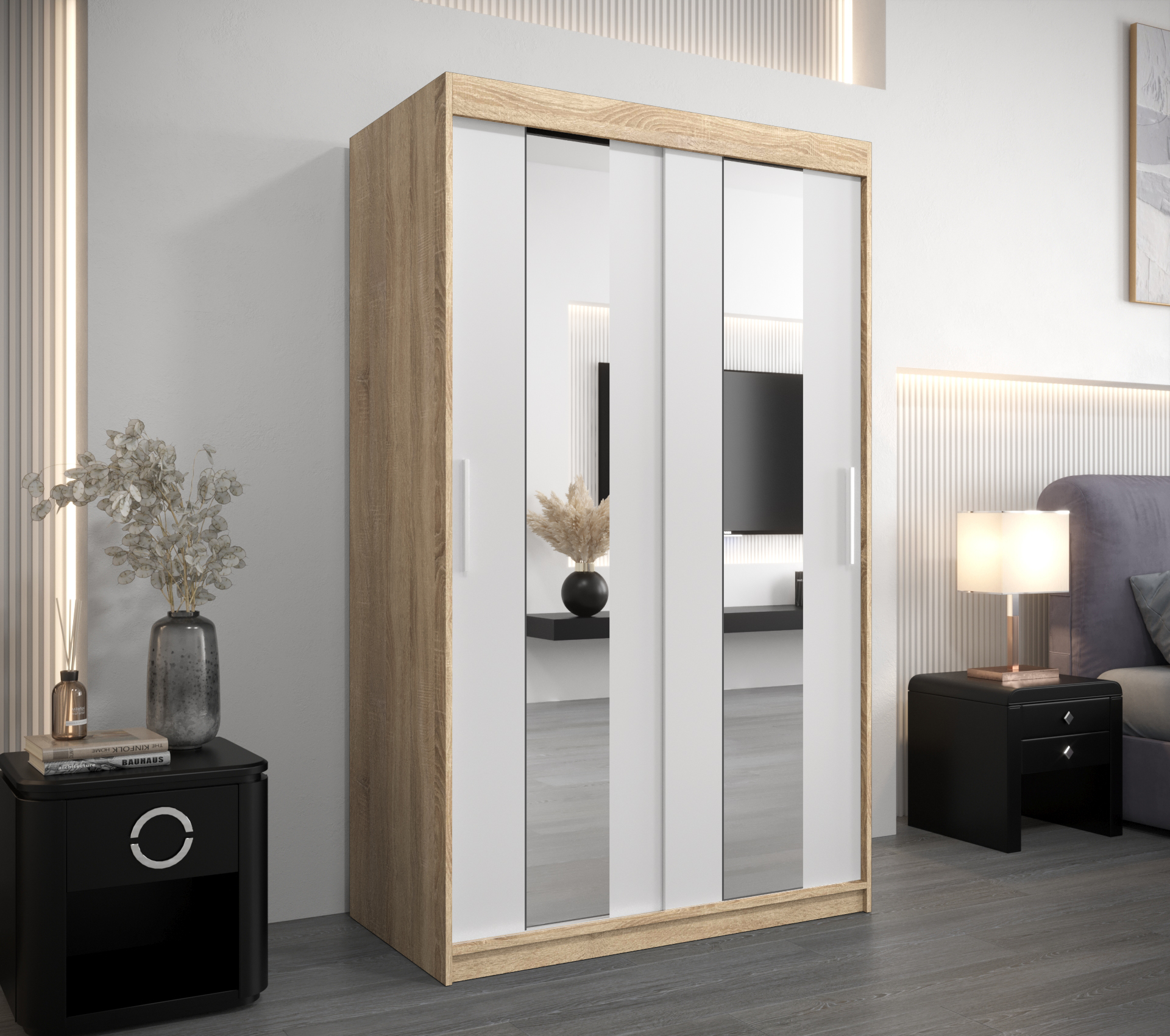 Šatní skříň Abi Po Barva korpusu: Dub - sonoma