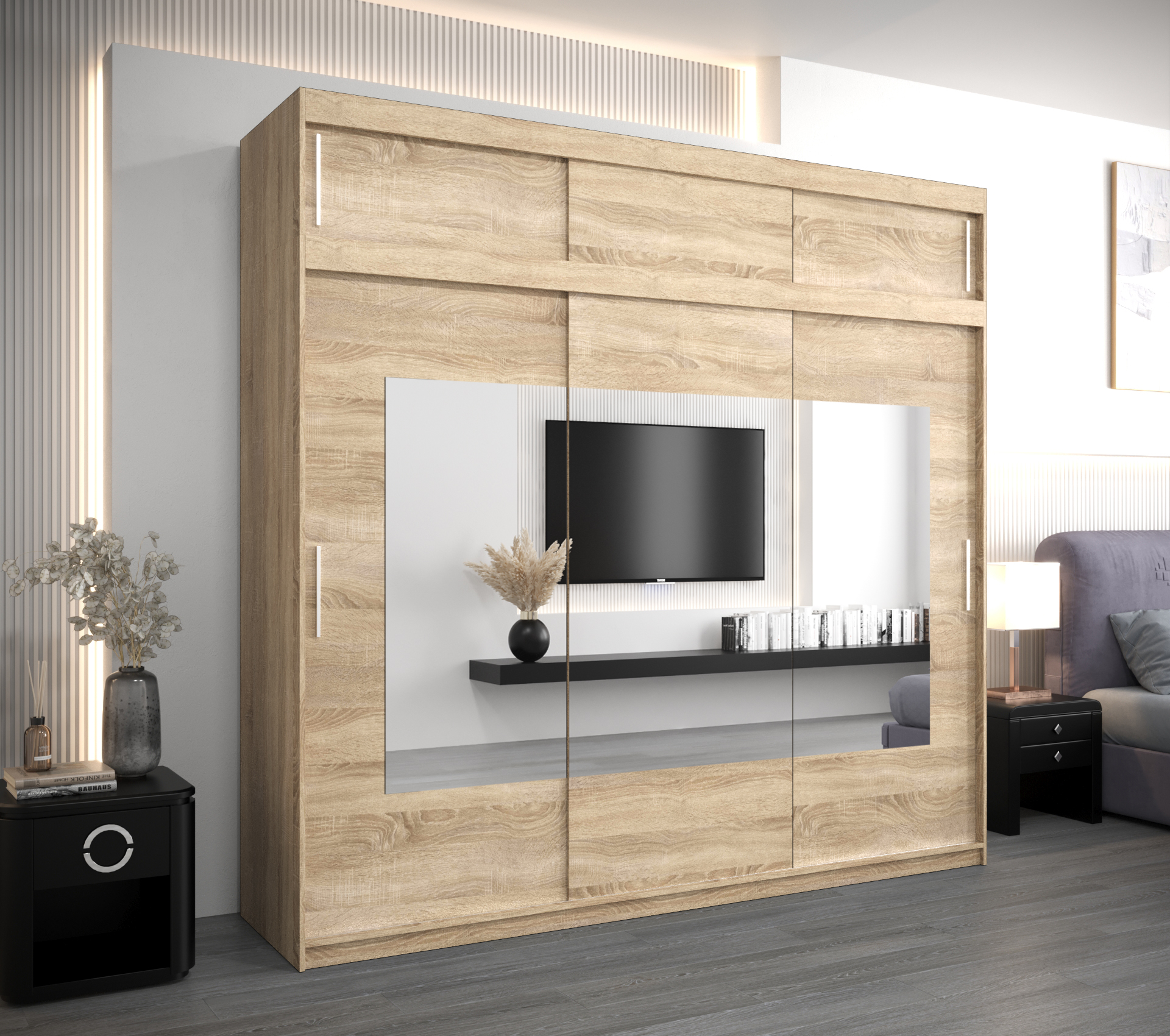 Šatní skříň Abi Torino s nástavcem Rozměry: 250 cm