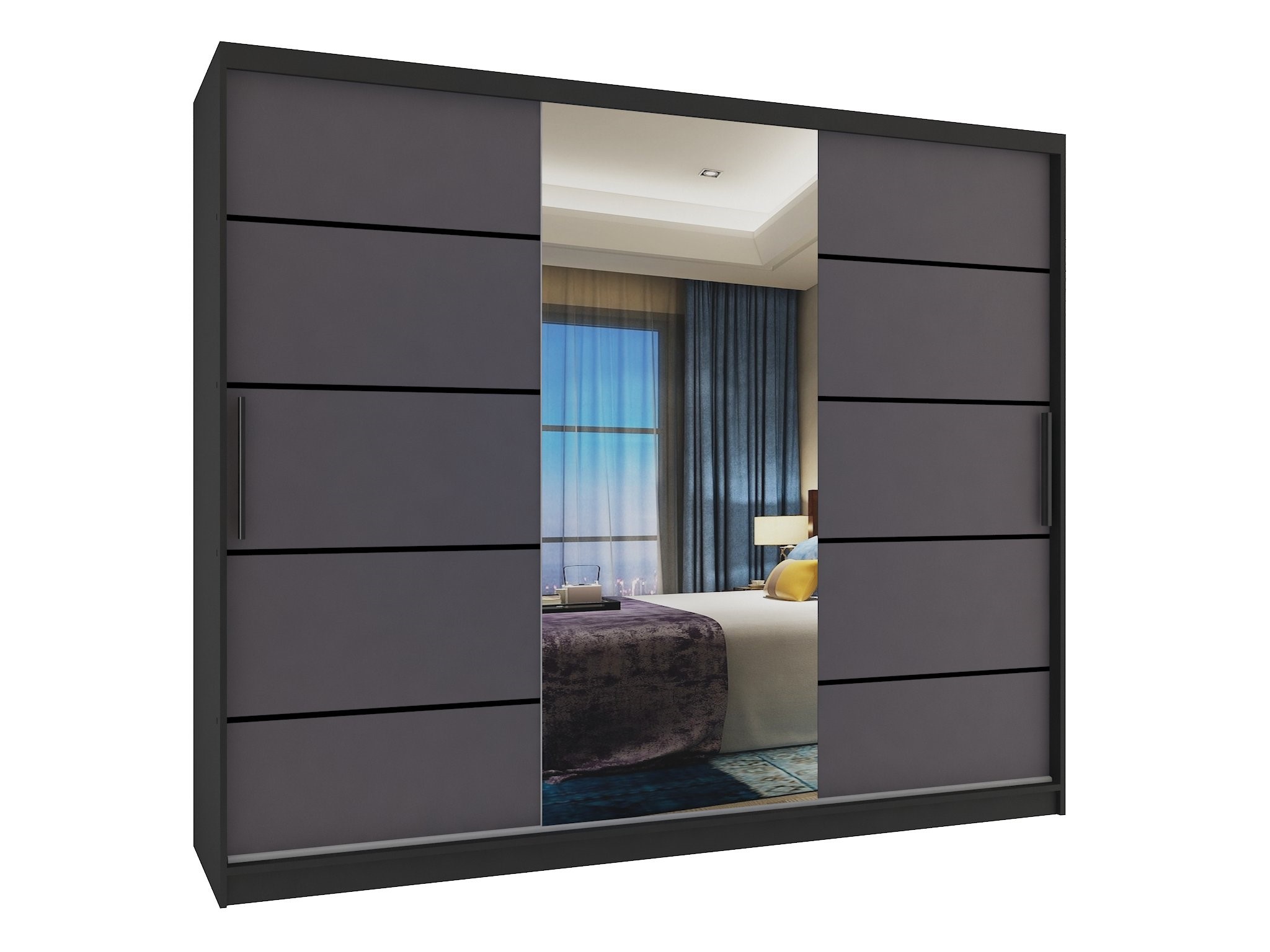 Šatní skříň MBP SZP8 235 cm Dveře: Šedá