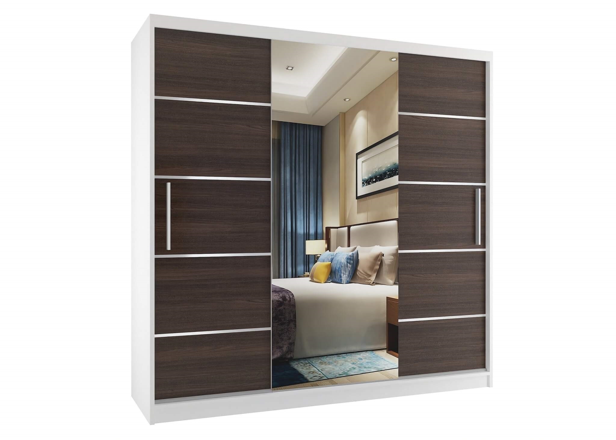 Šatní skříň MT SZP5 200 cm Dveře: Kaštan - wenge