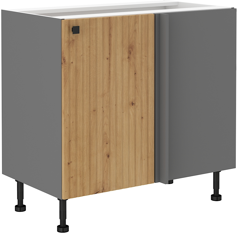 Spodní rohová skříňka Ava 105 ND 1F BB Barva korpusu: Antracit + Dub artisan