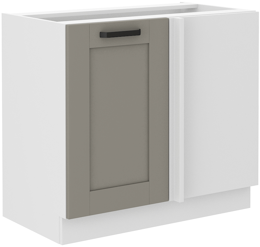 Spodní rohová skříňka Luna 105 ND 1F BB Barva korpusu: Clay Grey + Bílá