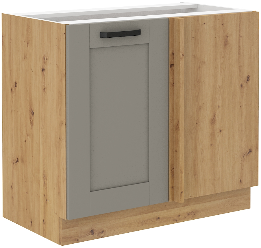 Spodní rohová skříňka Luna 105 ND 1F BB Barva korpusu: Clay Grey + Dub artisan