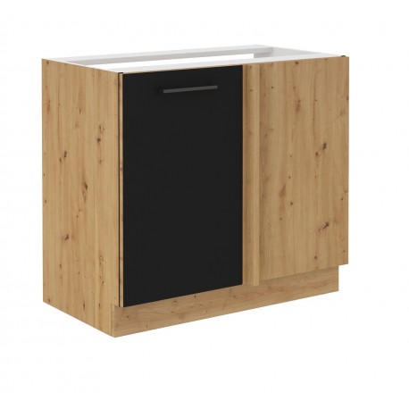 Spodní rohová skříňka Modena 105 ND BB 1F Barva korpusu: Dub Artisan + Černý mat