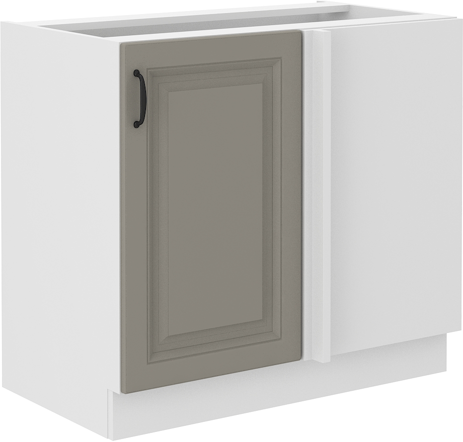 Spodní rohová skříňka Stilo 105 ND 1F Barva korpusu: Clay Grey + Bílá