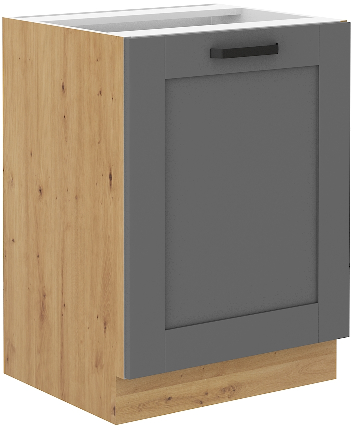 Spodní skříňka Luna 60 D 1F BB Barva korpusu: Dust Grey + Dub artisan
