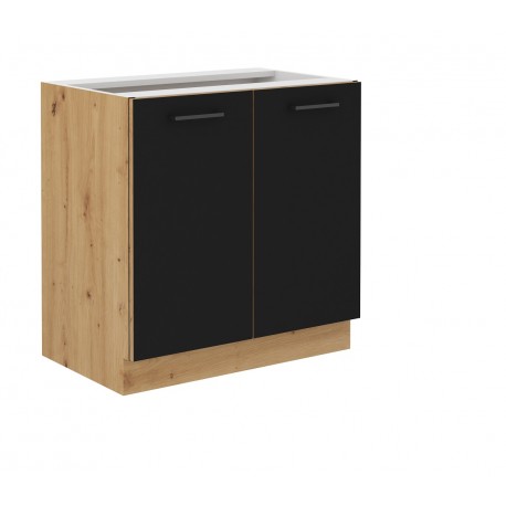 Spodní skříňka Modena 80 D 2F BB Barva korpusu: Dub Artisan + Černý mat