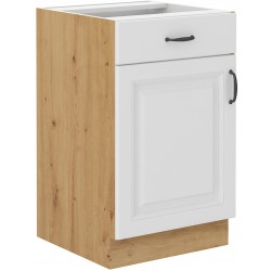 Spodní skříňka Stilo 50 D 1F 1S BB Barva korpusu: Bílá + Dub artisan