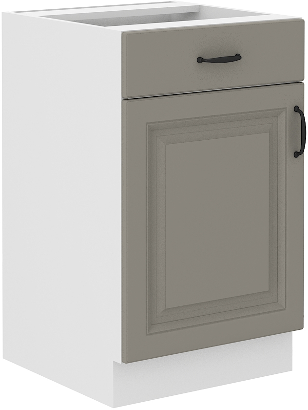 Spodní skříňka Stilo 50 D 1F 1S BB Barva korpusu: Clay Grey + Bílá