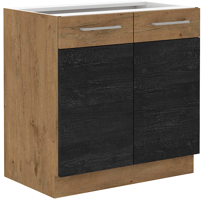 Spodní skříňka Vigo 80 D 2F BB Barva korpusu: Dub Lancelot + Dark wood