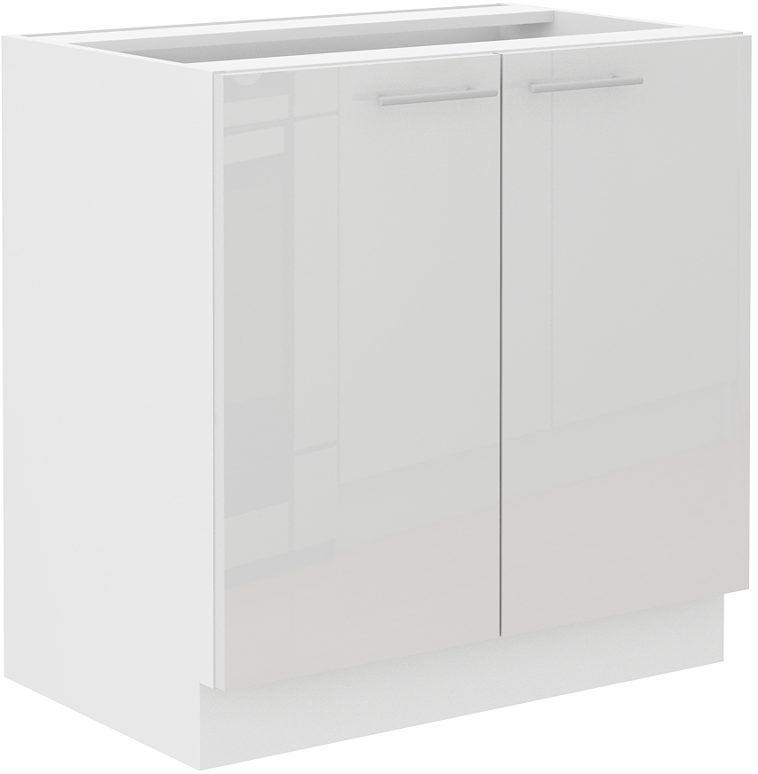 Spodní skříňka pod dřez Lara 80 ZL 2F BB Barva korpusu: Bílá + Bílý lesk