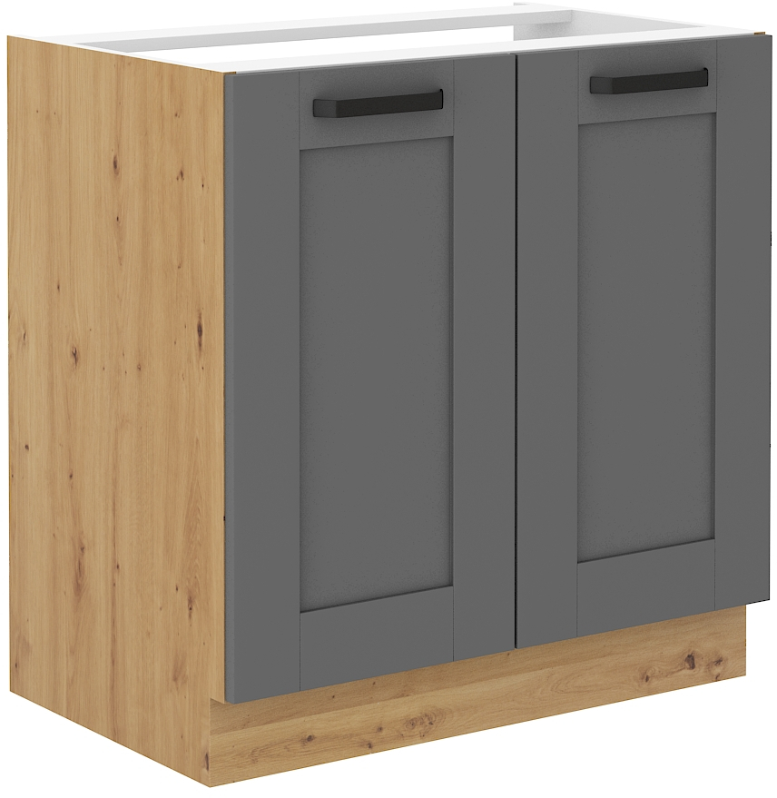 Spodní skříňka pod dřez Luna 80 ZL 2F BB Barva korpusu: Dust Grey + Dub artisan