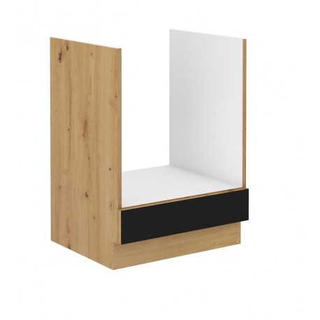 Spodní skříňka pro vestavnou troubu Modena 60 D GAZ BB Barva korpusu: Dub Artisan + Černý mat