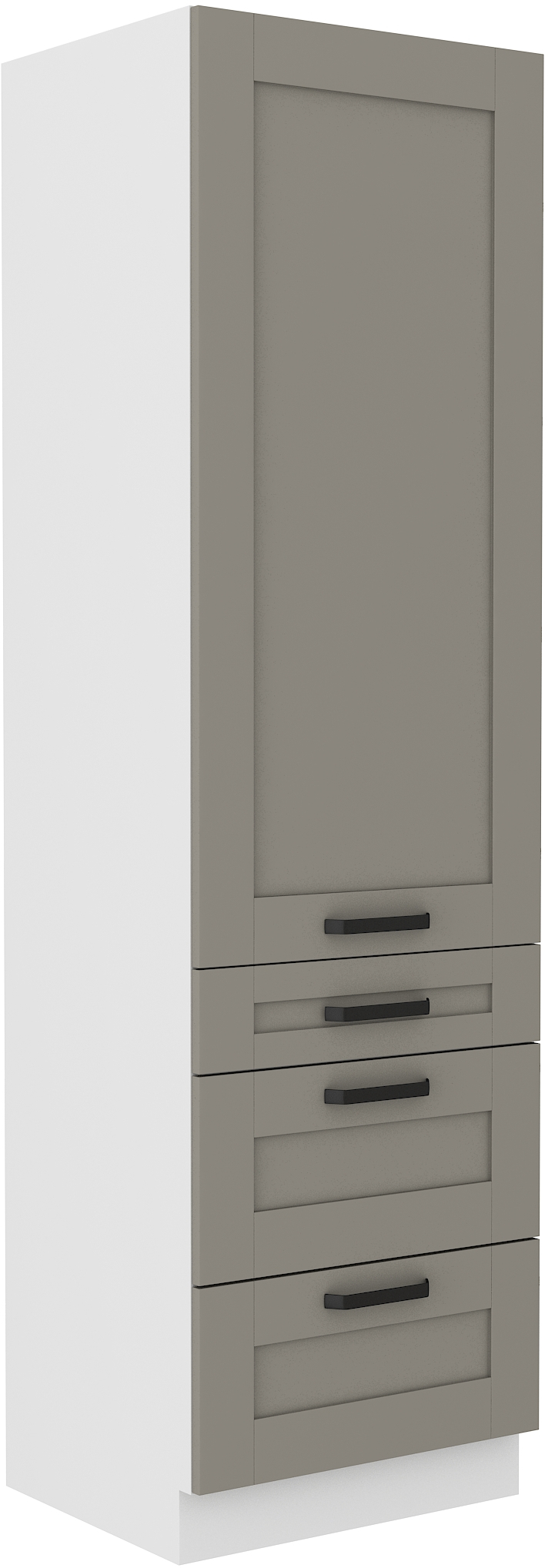 Vysoká potravinová skříňka Luna 60 DKS-210 3S 1F Barva korpusu: Clay Grey + Bílá