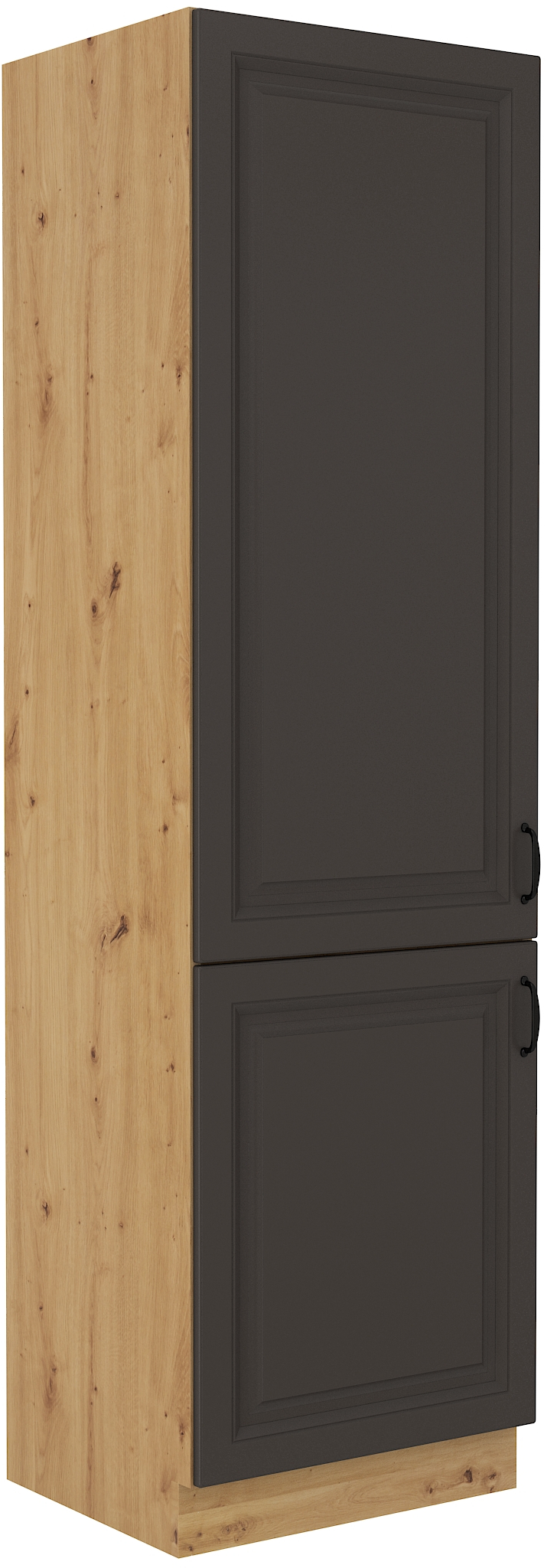 Vysoká potravinová skříňka Stilo 60 DK-210 2F Barva korpusu: Grafit + Dub artisan