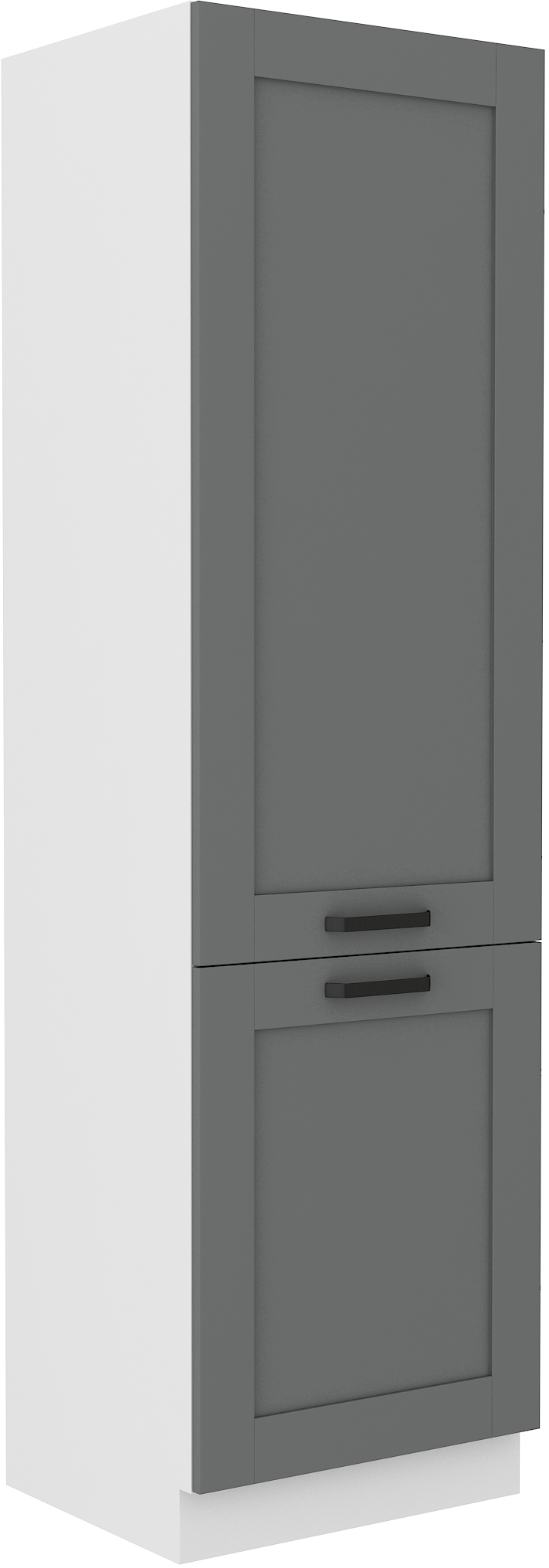 Vysoká skříňka na vestavnou lednici Luna 60 LO-210 2F Barva korpusu: Clay Grey + Bílá