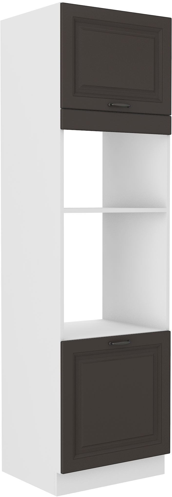 Vysoká skříňka pro vestavnou a mikrovlnou troubu Stilo 60 DPM-210 2F Barva korpusu: Grafit + Bílá