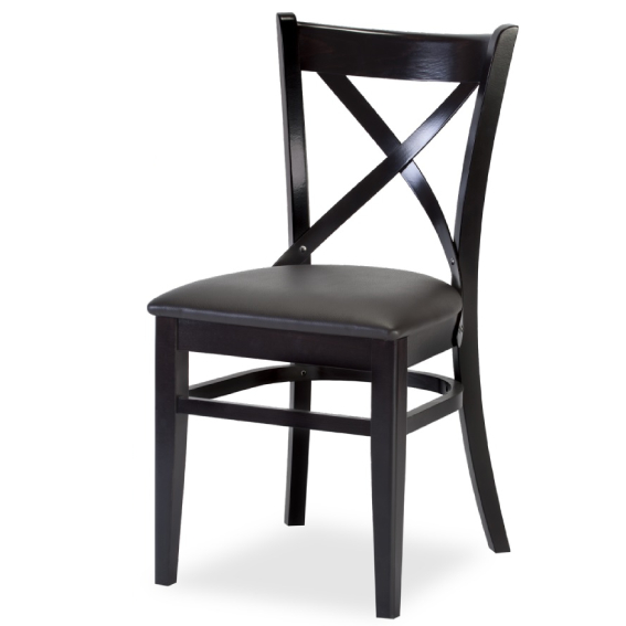 Židle A010-P - čalouněný sedák Barva korpusu: Tmavě hnědá