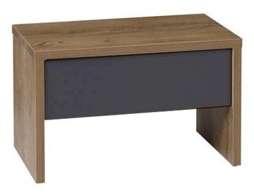 Noční stolek Latika Barva korpusu: dub burgundský/šedá