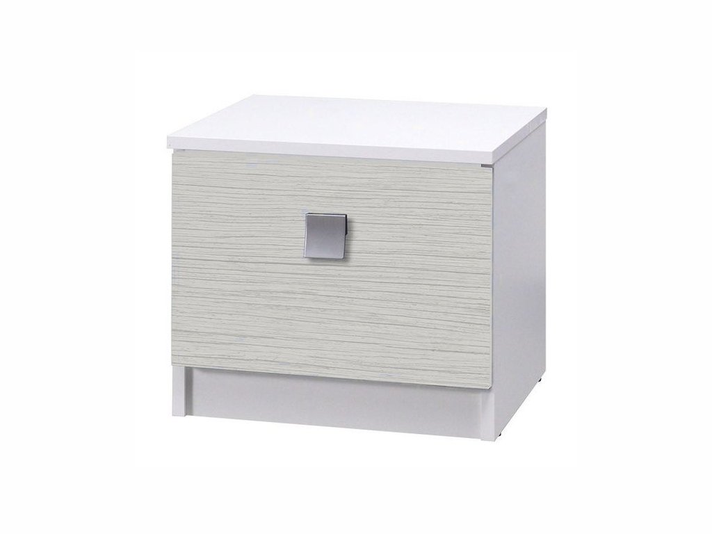 Noční stolek Lux Stripes Barva korpusu: bílá/bílý pruh