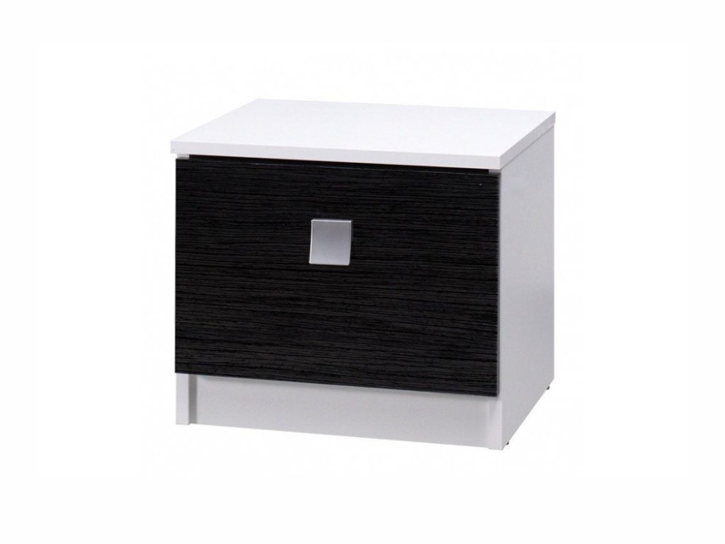 Noční stolek Lux Stripes Barva korpusu: bílá/černý pruh