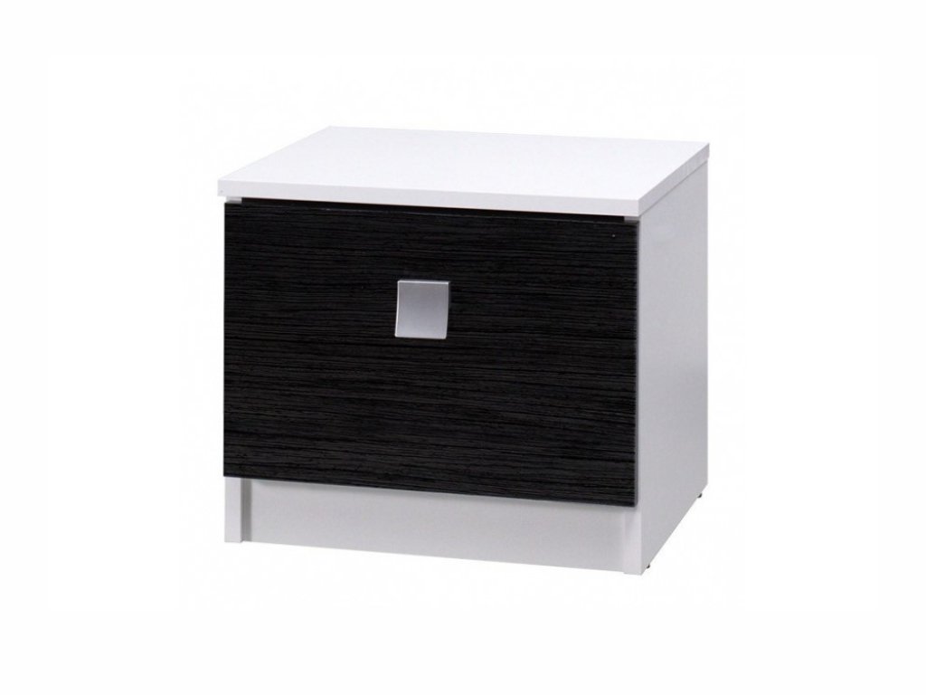 Noční stolek Lux Stripes Barva korpusu: bílá/černý pruh