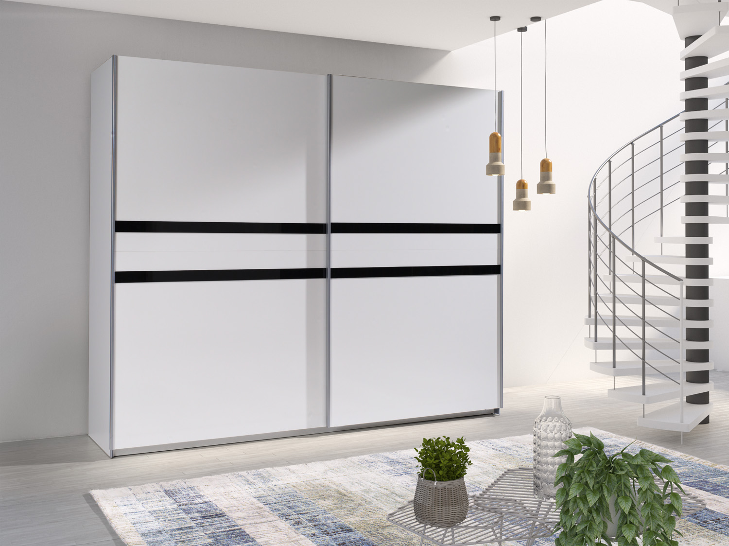 Šatní skříň Lux 33 Barva korpusu: Bílá