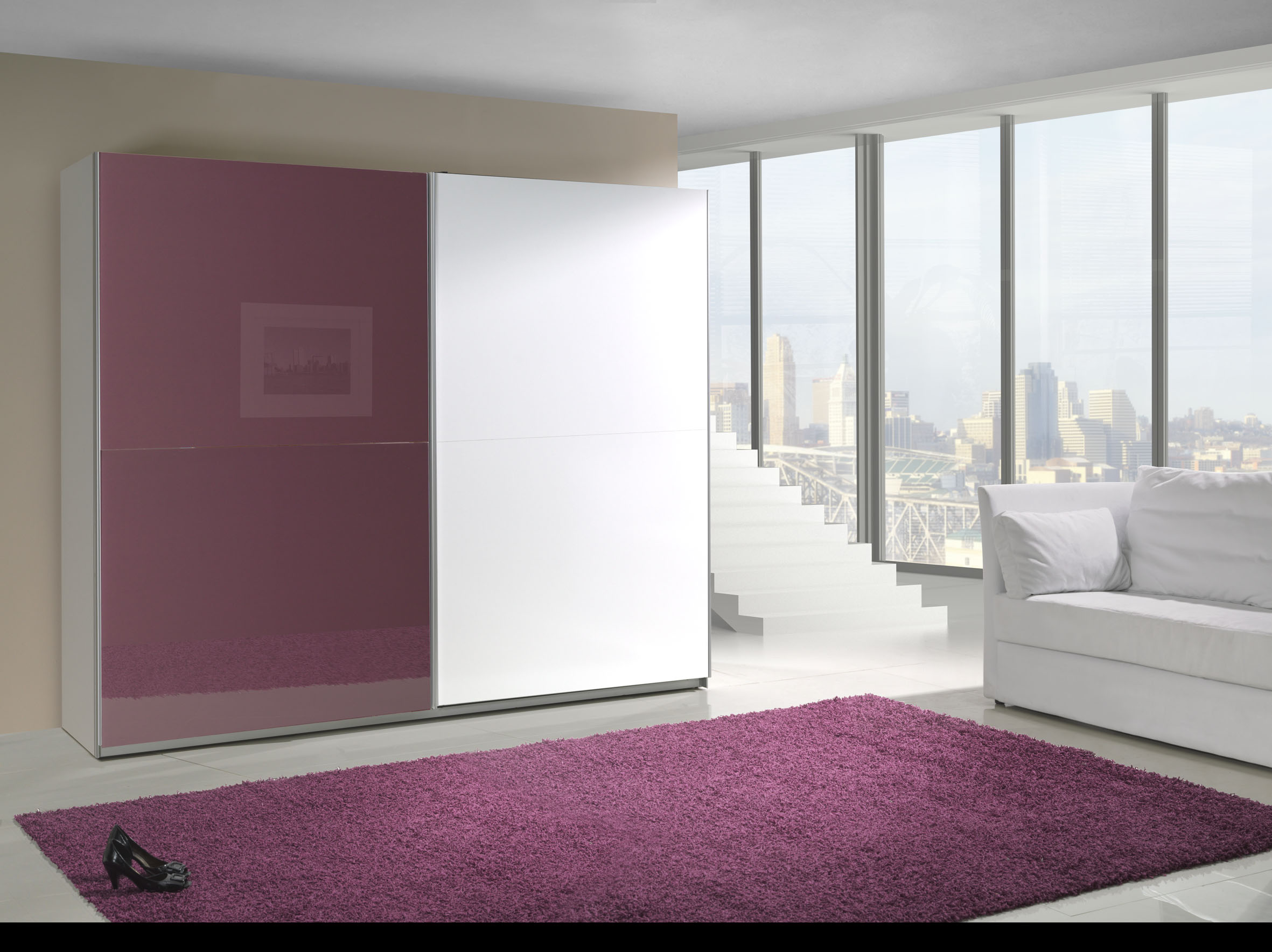 Šatní skříň Lux 9 Barva korpusu: Bílá