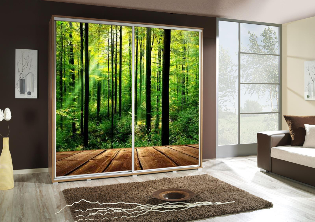 Šatní skříň Penelopa 2 Les Barva korpusu: Kaštan - wenge