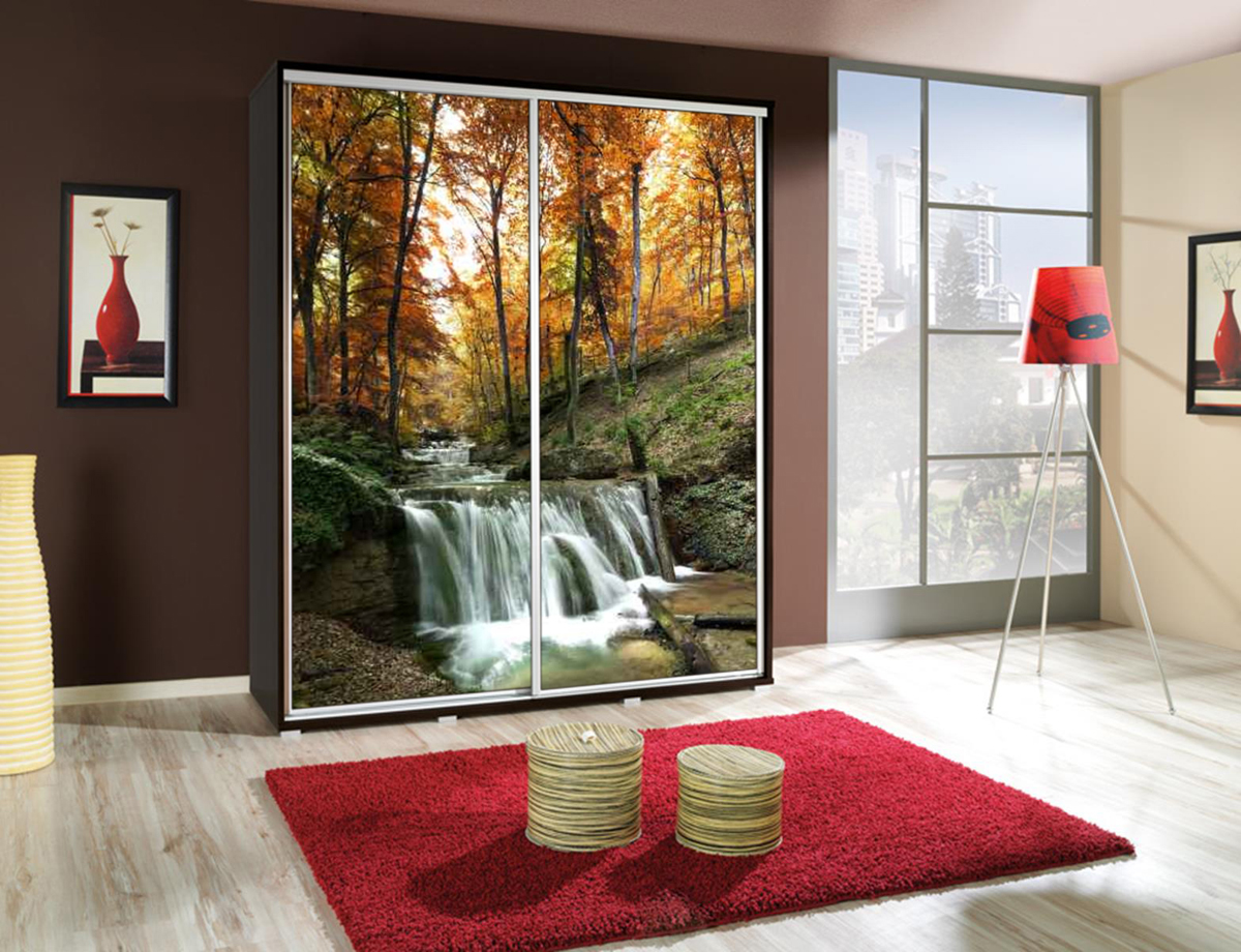 Šatní skříň Penelopa Les Barva korpusu: Kaštan - wenge
