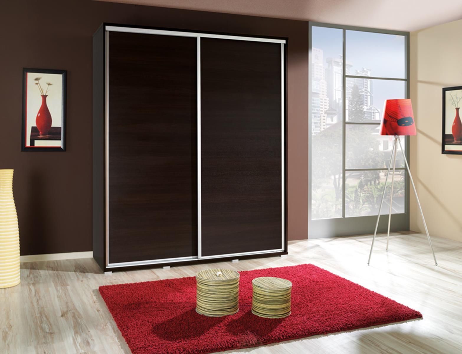 Šatní skříň Penelopa bez zrcadla Barva korpusu: Kaštan - wenge