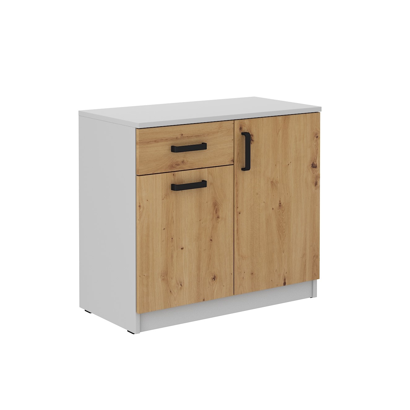 Spodní skříňka 2F1S Malta 820 Barva korpusu: Šedá + Dub artisan