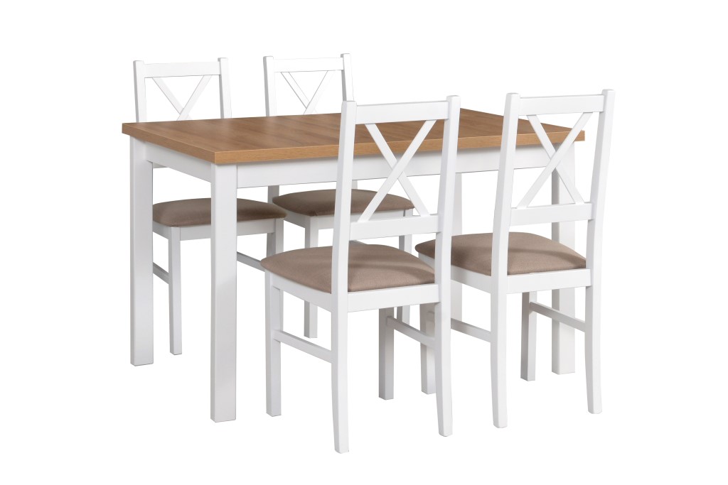 Jídelní set - stůl Alba 1 + 4x židle Nilo 10 Potahová látka - židle: Tkanina 26B