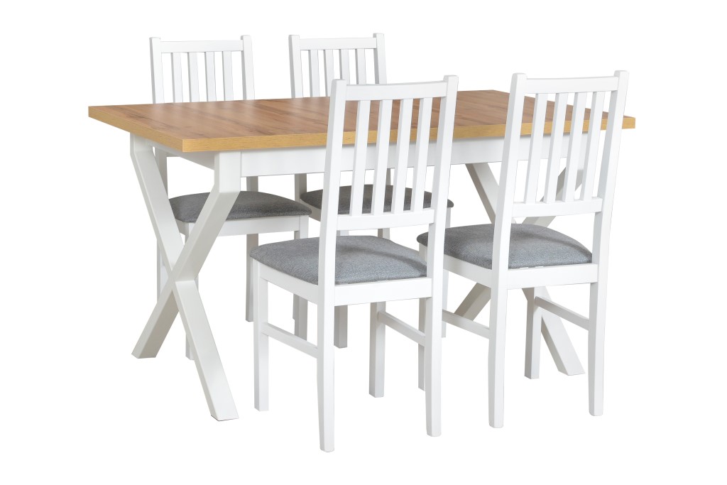 Jídelní set - stůl Ikon 1 + 4x židle Nilo 7 Potahová látka - židle: Tkanina 7B