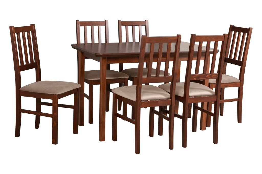 Jídelní set - stůl Max 4 + 6x židle Bos 4 Potahová látka - židle: Tkanina 27B