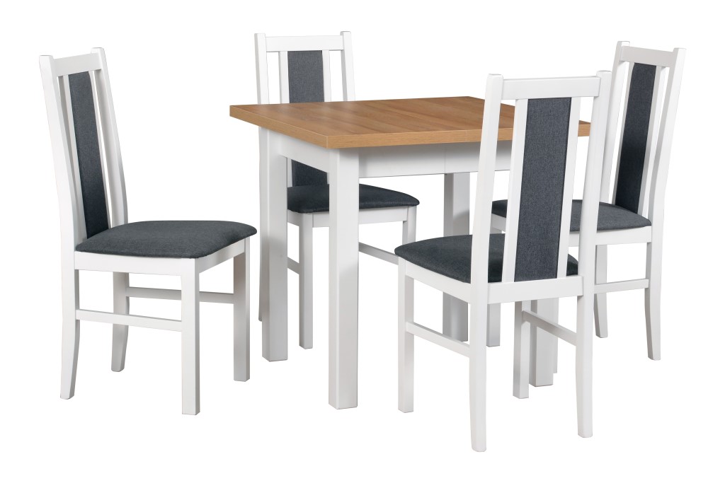 Jídelní set - stůl Max 8 + 4x židle Bos 14 Potahová látka - židle: Tkanina 9B
