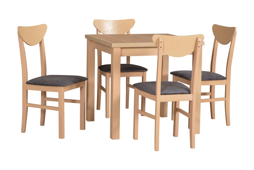 Jídelní set - stůl Max 8 + 4x židle Leo 2 Potahová látka - židle: Tkanina 16B