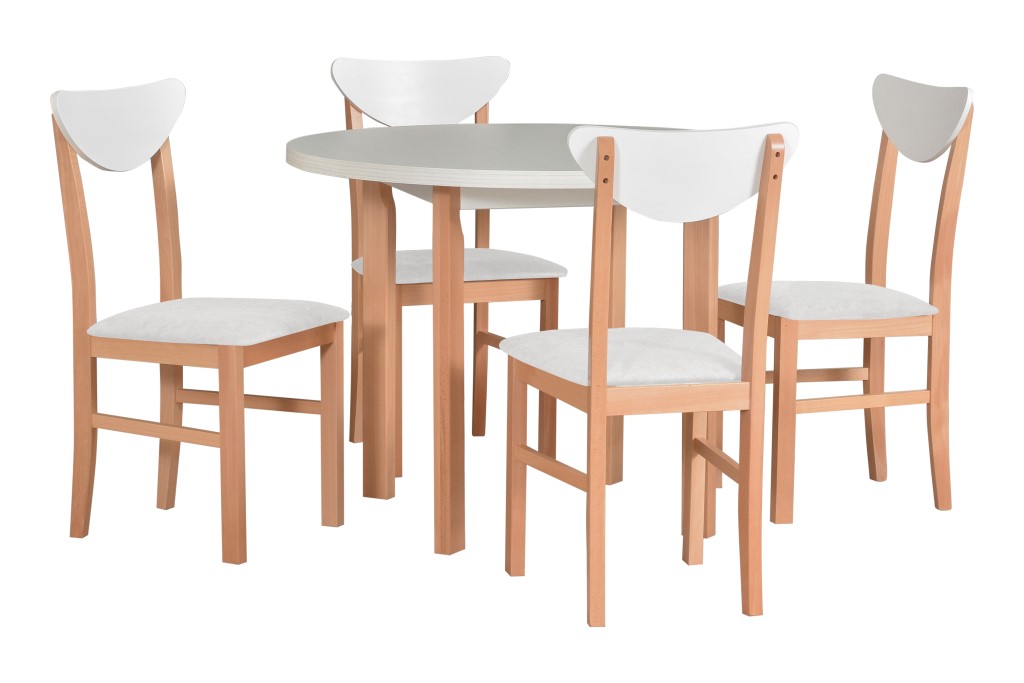 Jídelní set - stůl Poli 2 + 4x židle Leo 2 Potahová látka - židle: Tkanina 10B