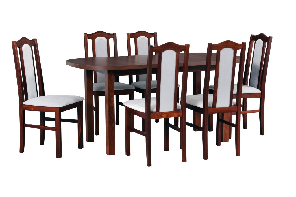 Jídelní set - stůl Wenus 1 + 6x židle Bos 2 Potahová látka - židle: Tkanina 20B