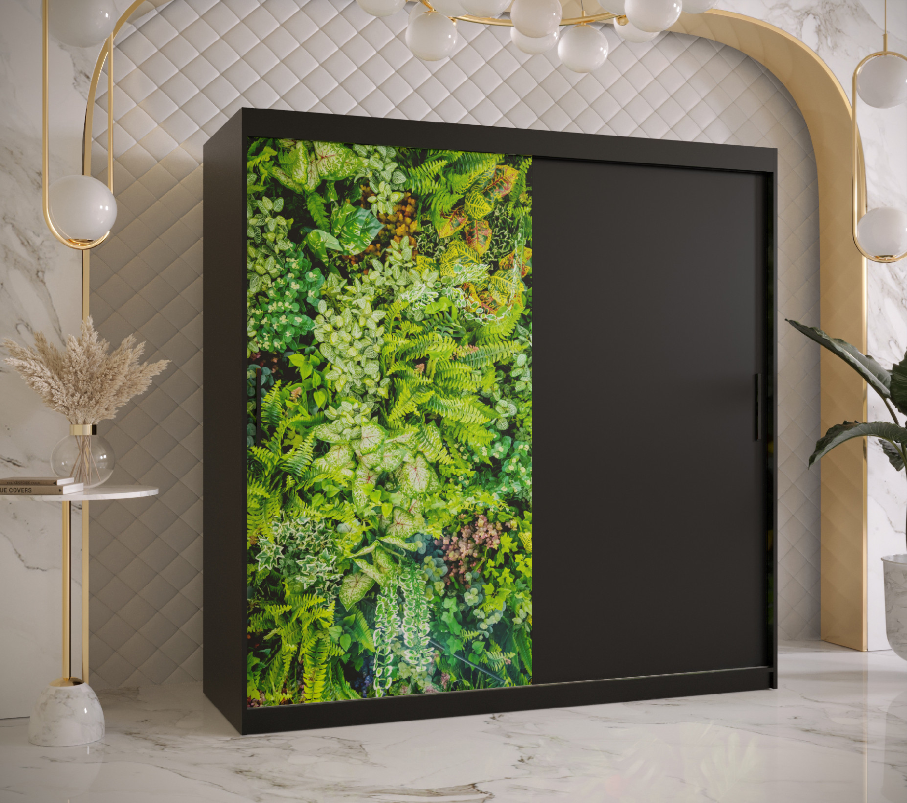 Šatní skříň Abi Bluszcz Barva korpusu: Černá