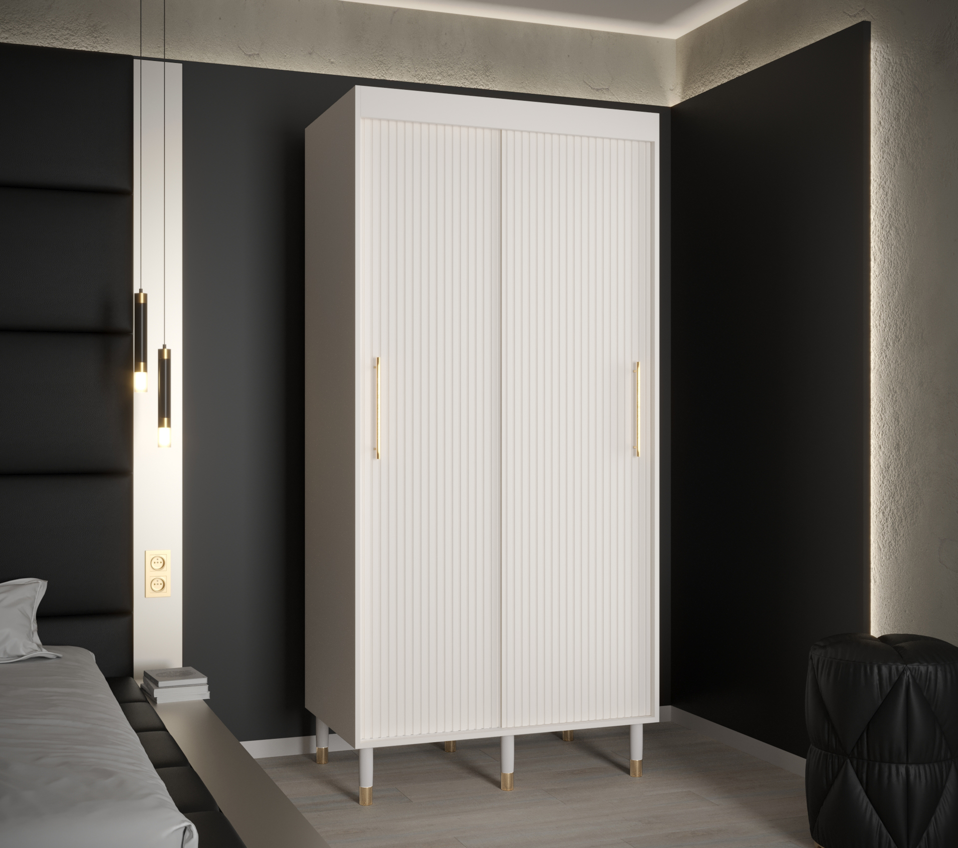 Šatní skříň Abi Calipso Slim 1 Barva korpusu: Bílá