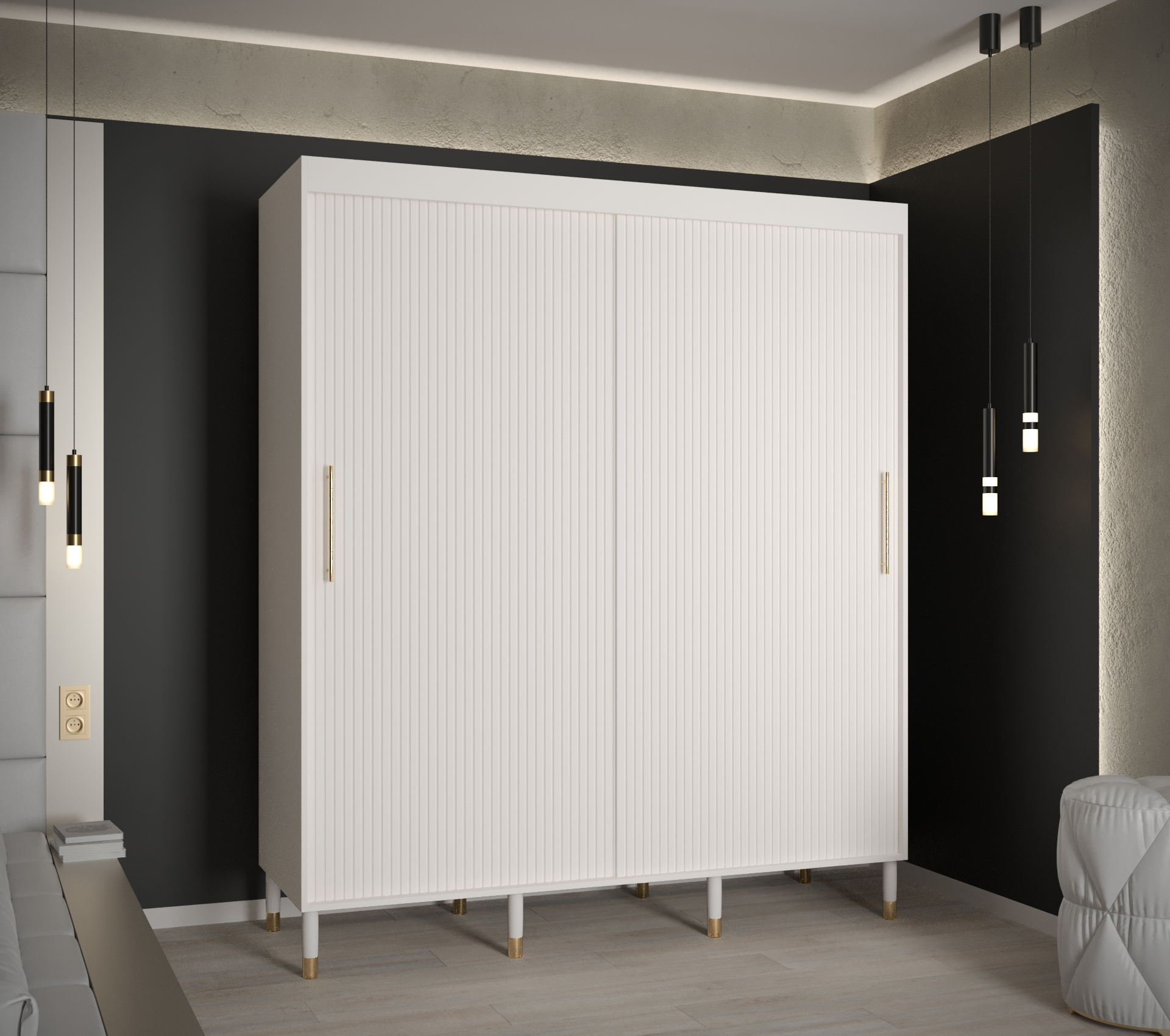 Šatní skříň Abi Calipso Slim 1 Barva korpusu: Bílá