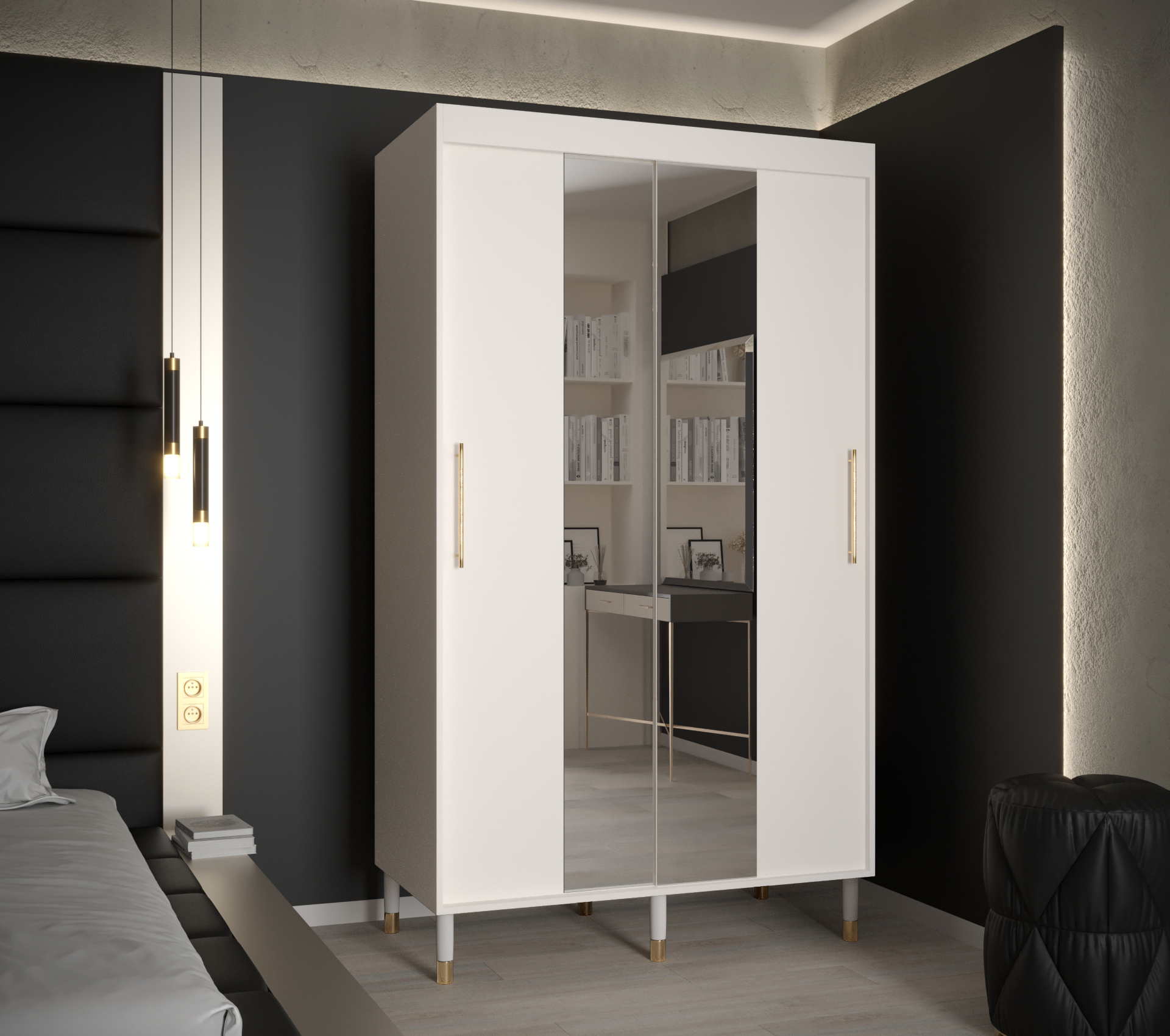 Šatní skříň Abi Calipso T1 Barva korpusu: Bílá