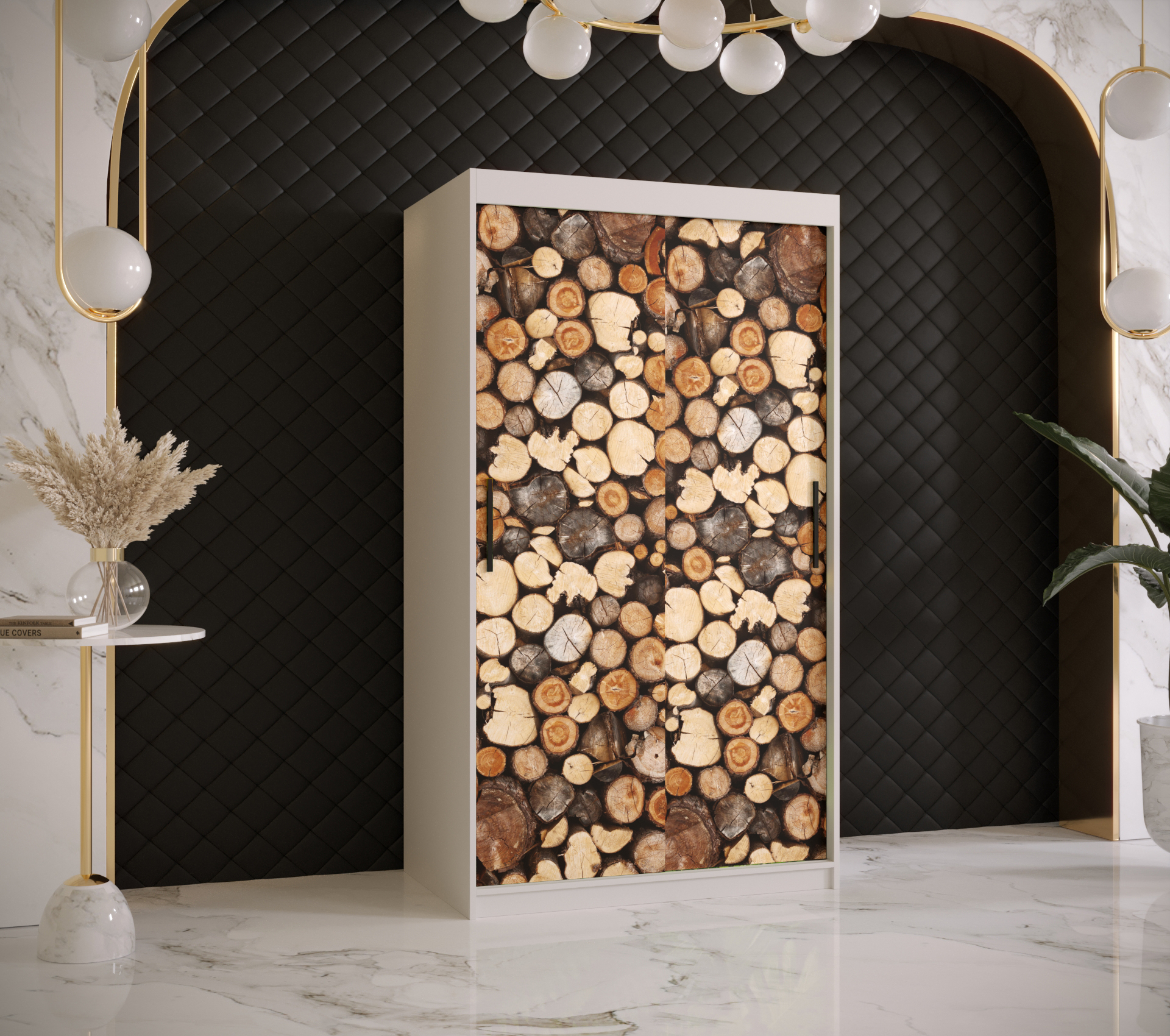 Šatní skříň Abi Drewno 1 Barva korpusu: Bílá